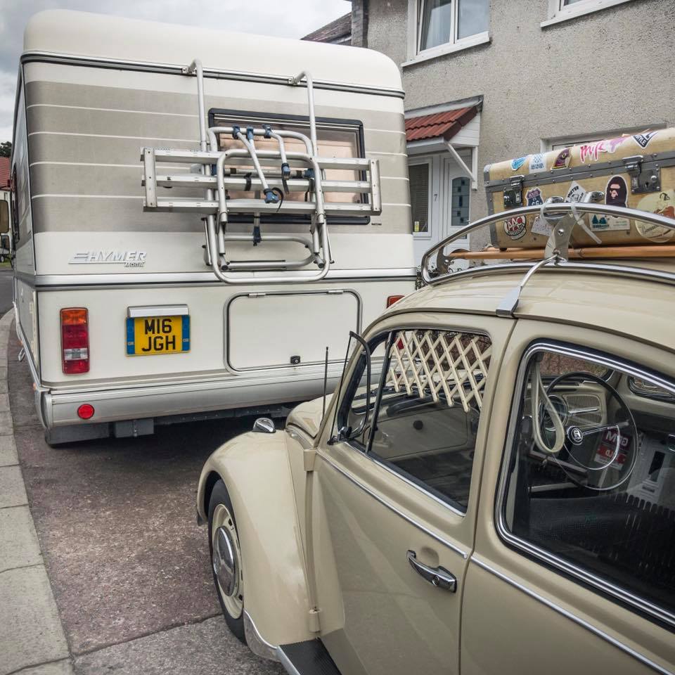 Hymer S670 and Volkswagen Beetle