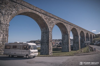 Cullen Viaduct and Hymer S670