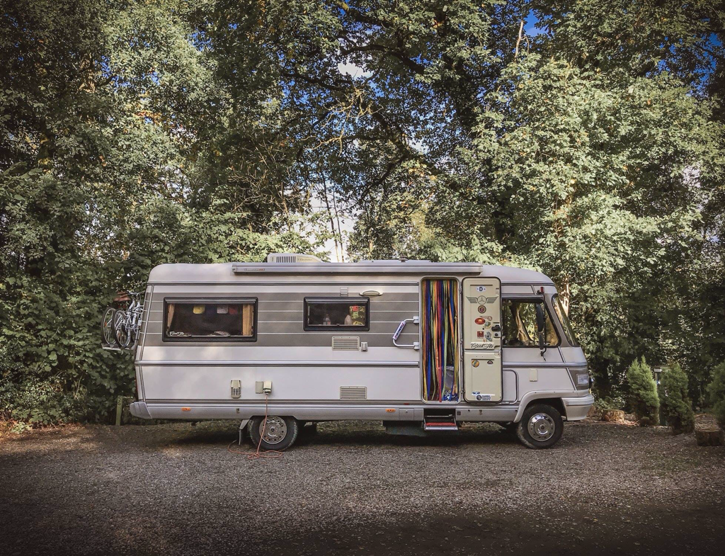 Hymer S670 in woodland